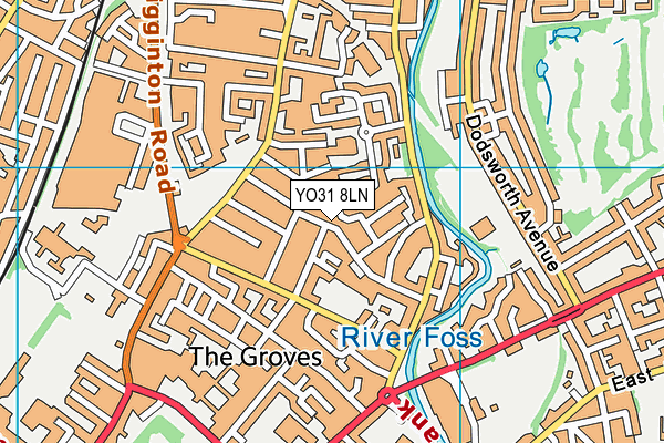 YO31 8LN map - OS VectorMap District (Ordnance Survey)