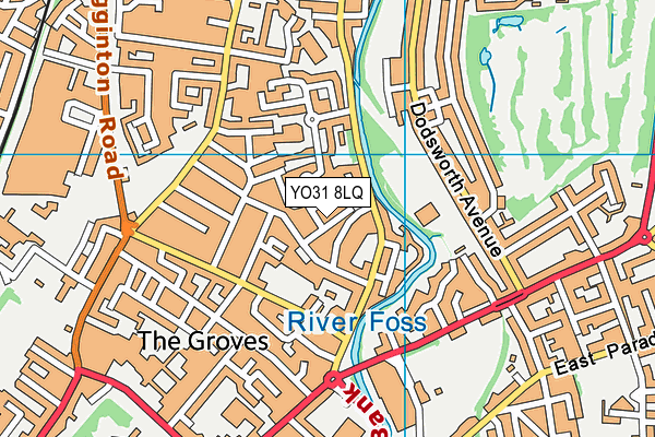 YO31 8LQ map - OS VectorMap District (Ordnance Survey)