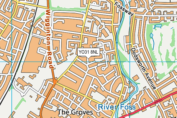 YO31 8NL map - OS VectorMap District (Ordnance Survey)