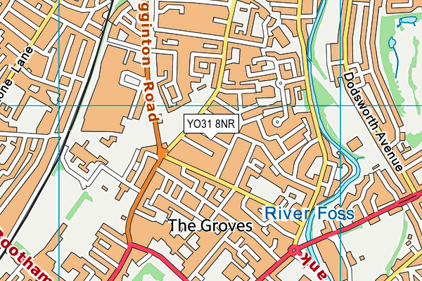 YO31 8NR map - OS VectorMap District (Ordnance Survey)