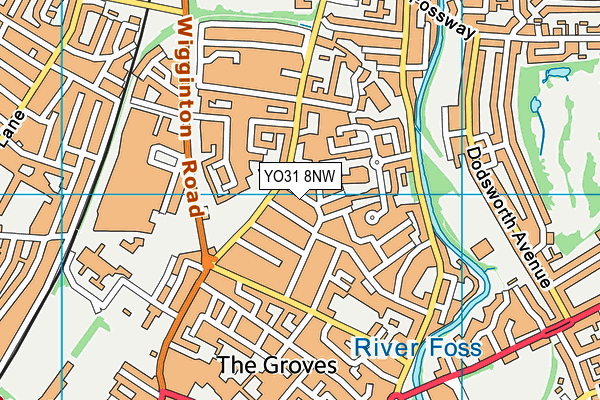 YO31 8NW map - OS VectorMap District (Ordnance Survey)