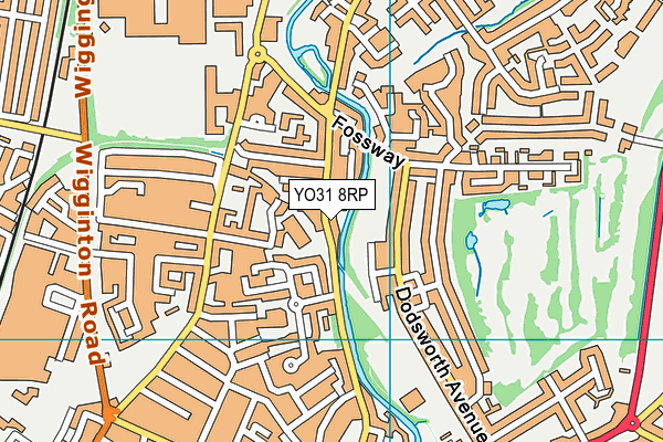 YO31 8RP map - OS VectorMap District (Ordnance Survey)