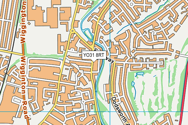 YO31 8RT map - OS VectorMap District (Ordnance Survey)