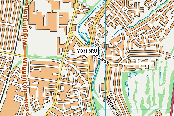 YO31 8RU map - OS VectorMap District (Ordnance Survey)