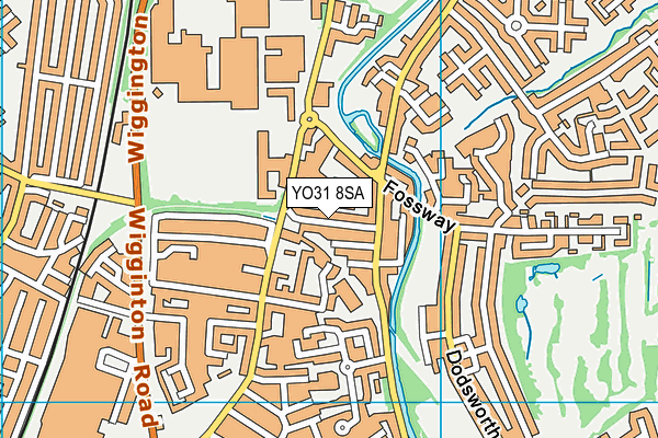 YO31 8SA map - OS VectorMap District (Ordnance Survey)