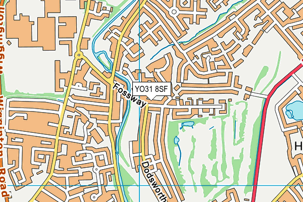 YO31 8SF map - OS VectorMap District (Ordnance Survey)