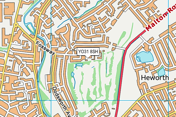 YO31 8SH map - OS VectorMap District (Ordnance Survey)