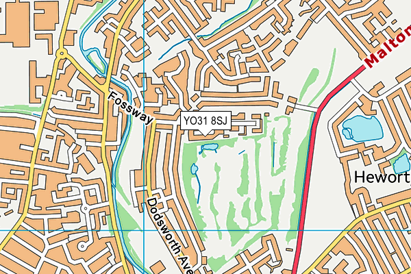 YO31 8SJ map - OS VectorMap District (Ordnance Survey)
