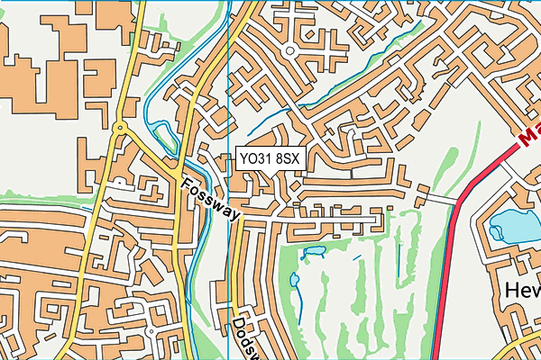 YO31 8SX map - OS VectorMap District (Ordnance Survey)