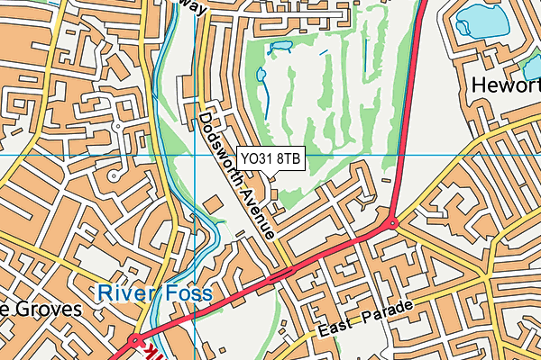 YO31 8TB map - OS VectorMap District (Ordnance Survey)
