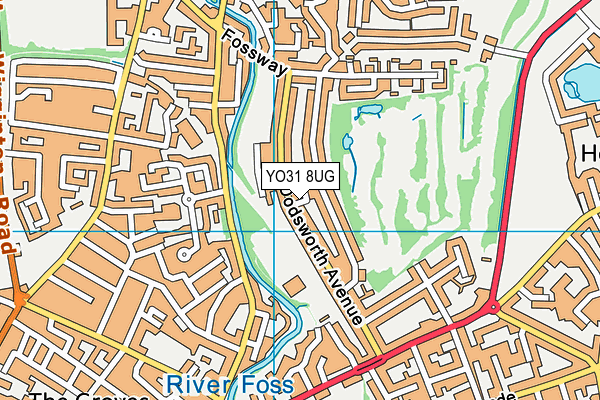 YO31 8UG map - OS VectorMap District (Ordnance Survey)