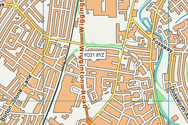 YO31 8YZ map - OS VectorMap District (Ordnance Survey)