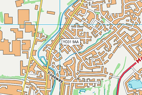 YO31 9AA map - OS VectorMap District (Ordnance Survey)