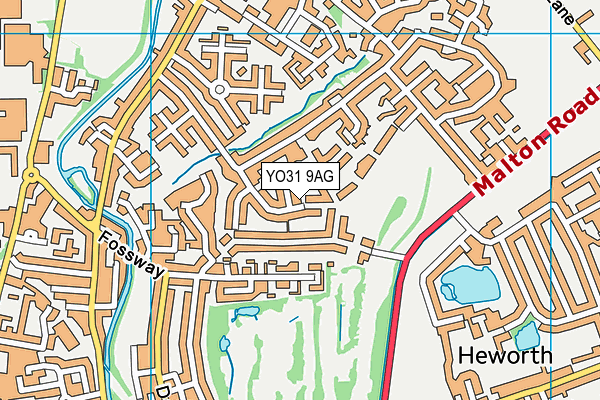 YO31 9AG map - OS VectorMap District (Ordnance Survey)