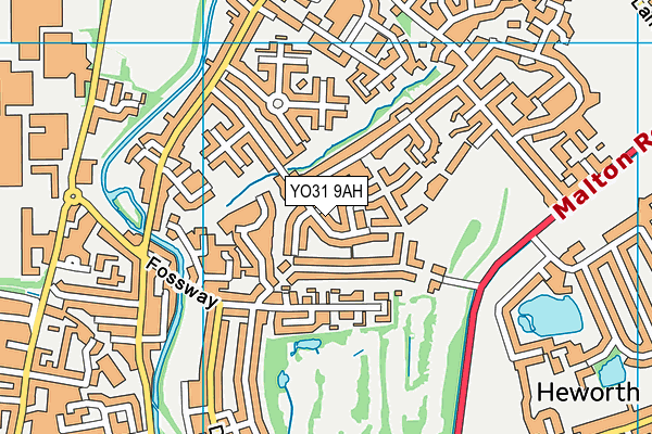 YO31 9AH map - OS VectorMap District (Ordnance Survey)