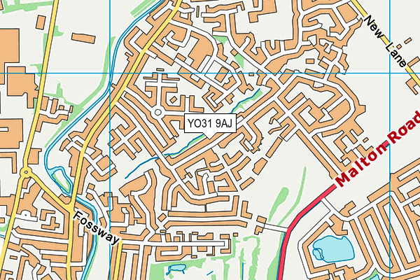 YO31 9AJ map - OS VectorMap District (Ordnance Survey)