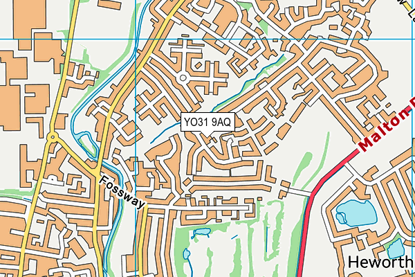 YO31 9AQ map - OS VectorMap District (Ordnance Survey)