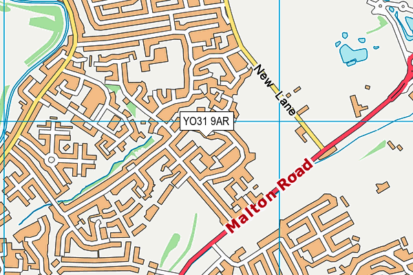 YO31 9AR map - OS VectorMap District (Ordnance Survey)