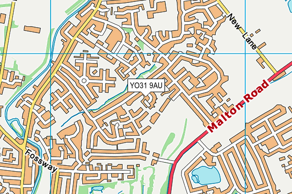 YO31 9AU map - OS VectorMap District (Ordnance Survey)