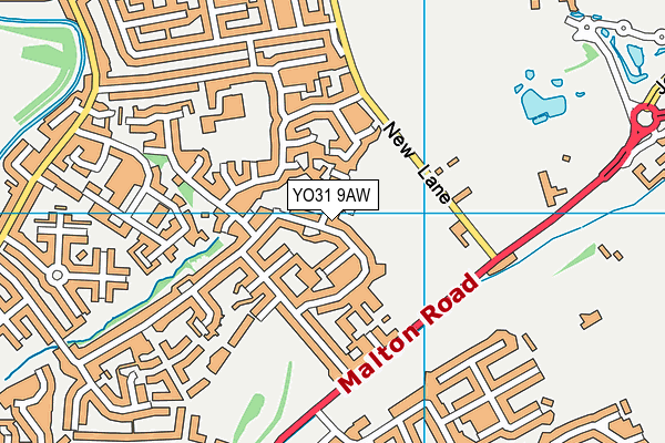 YO31 9AW map - OS VectorMap District (Ordnance Survey)