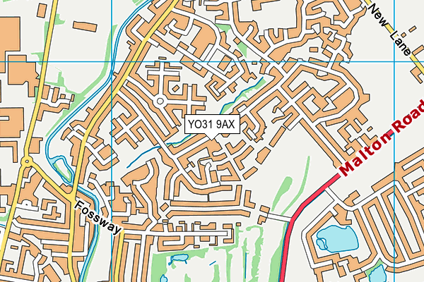 YO31 9AX map - OS VectorMap District (Ordnance Survey)