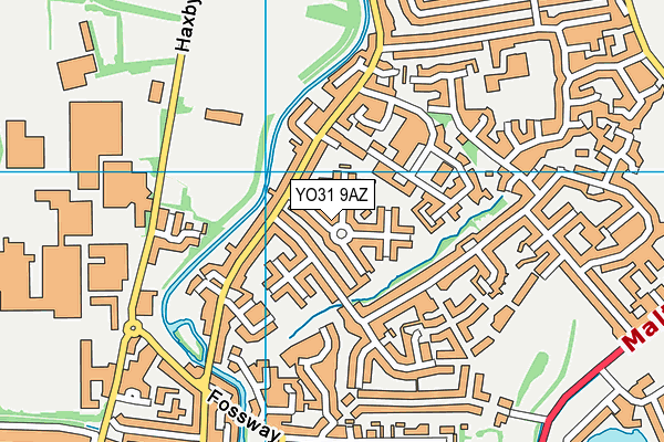 YO31 9AZ map - OS VectorMap District (Ordnance Survey)