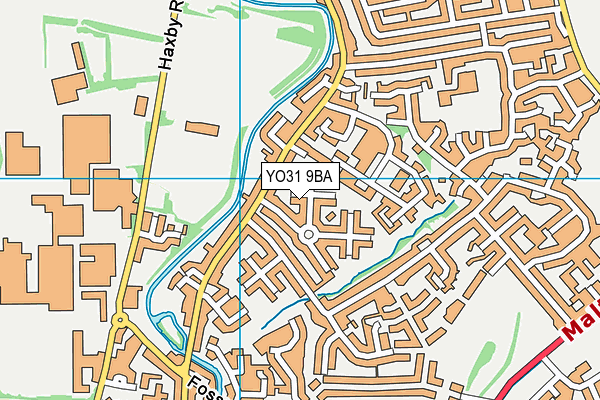 YO31 9BA map - OS VectorMap District (Ordnance Survey)