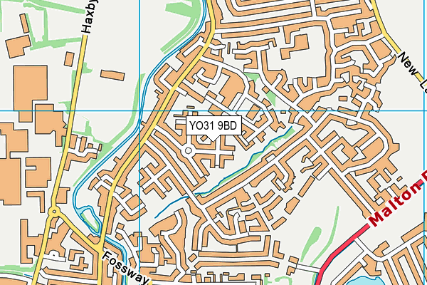 YO31 9BD map - OS VectorMap District (Ordnance Survey)