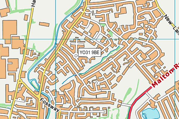 YO31 9BE map - OS VectorMap District (Ordnance Survey)