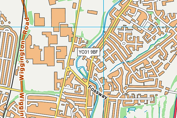 YO31 9BF map - OS VectorMap District (Ordnance Survey)