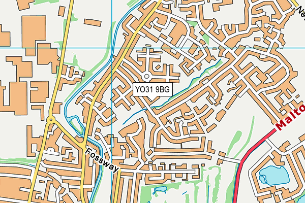 YO31 9BG map - OS VectorMap District (Ordnance Survey)