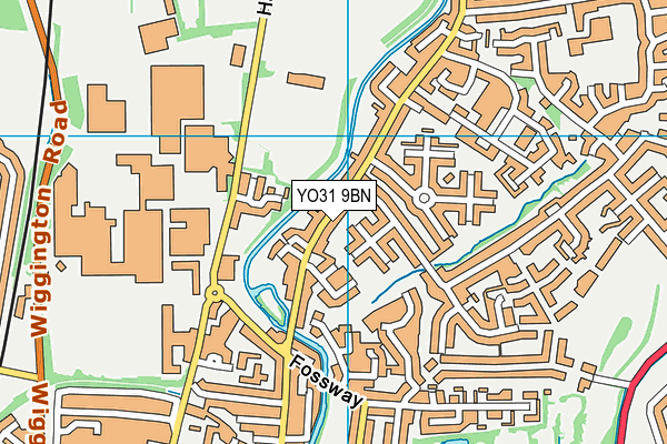 YO31 9BN map - OS VectorMap District (Ordnance Survey)