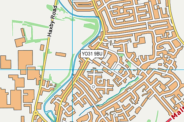 YO31 9BU map - OS VectorMap District (Ordnance Survey)