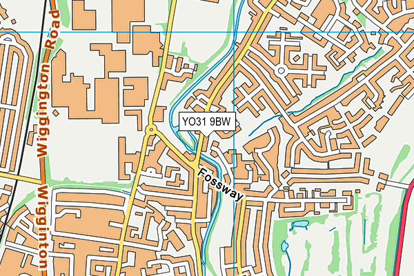 YO31 9BW map - OS VectorMap District (Ordnance Survey)