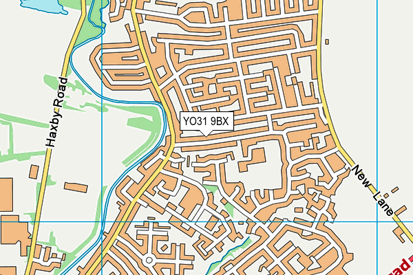 YO31 9BX map - OS VectorMap District (Ordnance Survey)