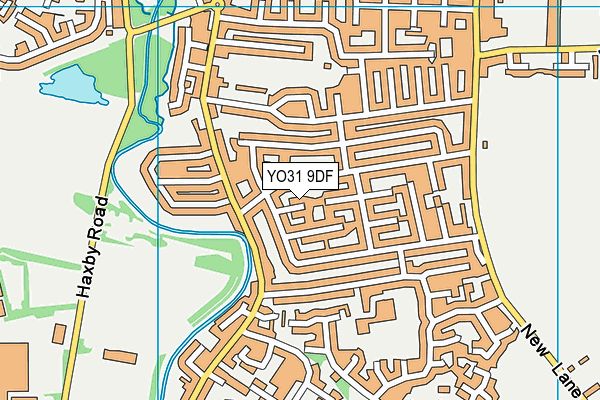 YO31 9DF map - OS VectorMap District (Ordnance Survey)