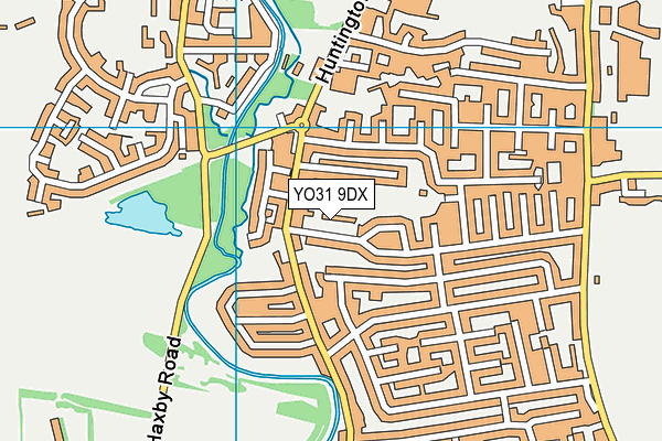 YO31 9DX map - OS VectorMap District (Ordnance Survey)