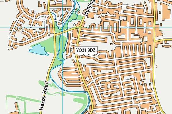 YO31 9DZ map - OS VectorMap District (Ordnance Survey)