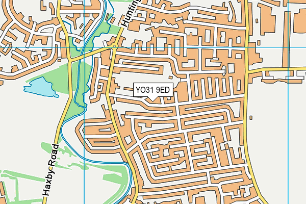 YO31 9ED map - OS VectorMap District (Ordnance Survey)