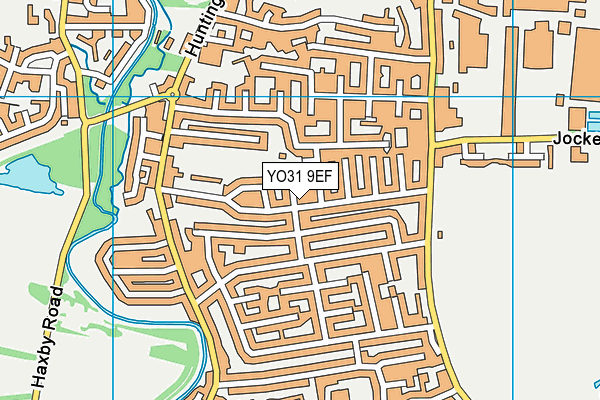 YO31 9EF map - OS VectorMap District (Ordnance Survey)