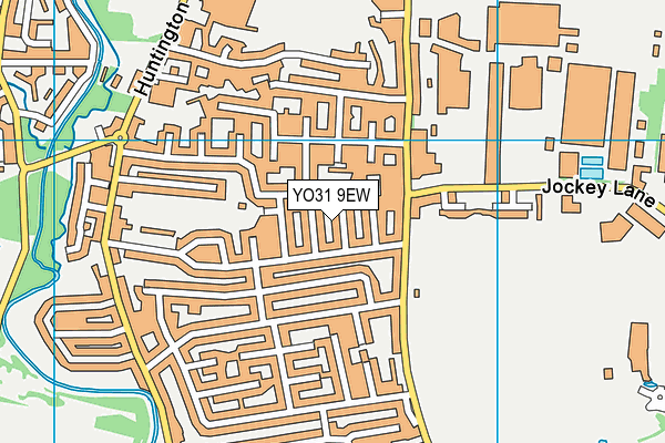 YO31 9EW map - OS VectorMap District (Ordnance Survey)