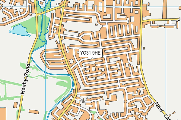 YO31 9HE map - OS VectorMap District (Ordnance Survey)