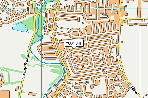 YO31 9HF map - OS VectorMap District (Ordnance Survey)