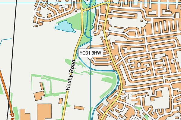 YO31 9HW map - OS VectorMap District (Ordnance Survey)