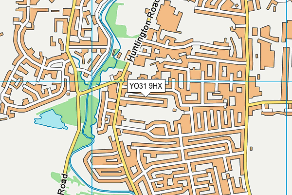 YO31 9HX map - OS VectorMap District (Ordnance Survey)