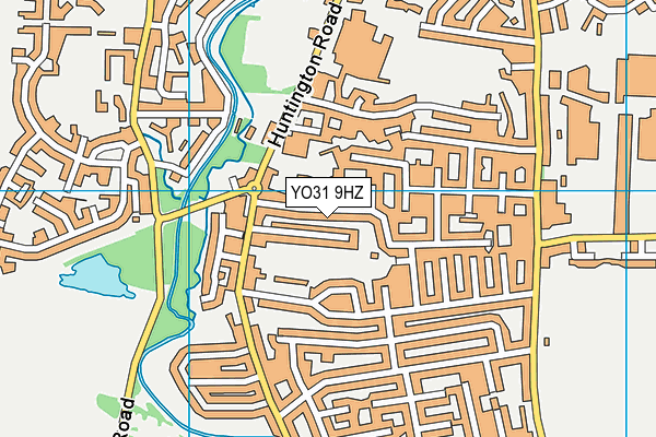 YO31 9HZ map - OS VectorMap District (Ordnance Survey)