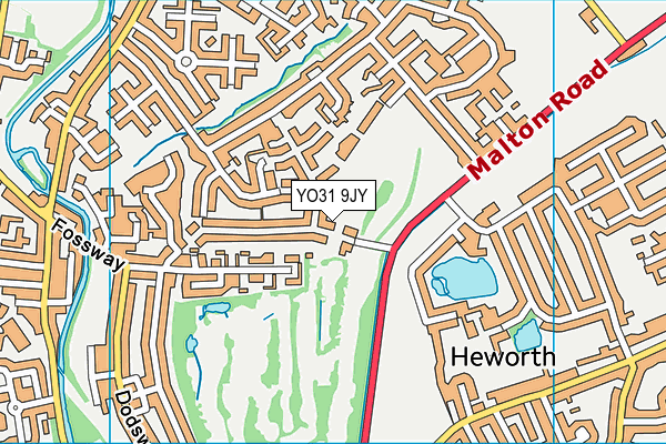 Heworth Golf Club map (YO31 9JY) - OS VectorMap District (Ordnance Survey)