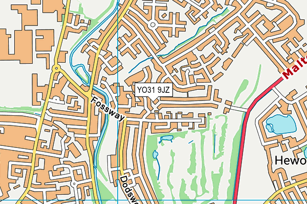 YO31 9JZ map - OS VectorMap District (Ordnance Survey)