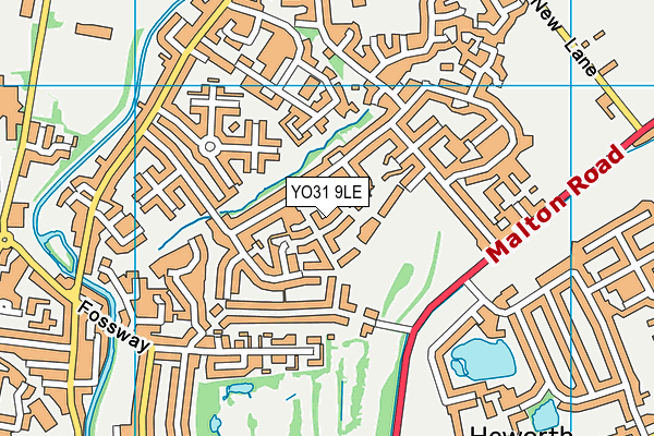 YO31 9LE map - OS VectorMap District (Ordnance Survey)