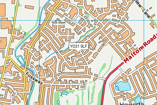 YO31 9LF map - OS VectorMap District (Ordnance Survey)